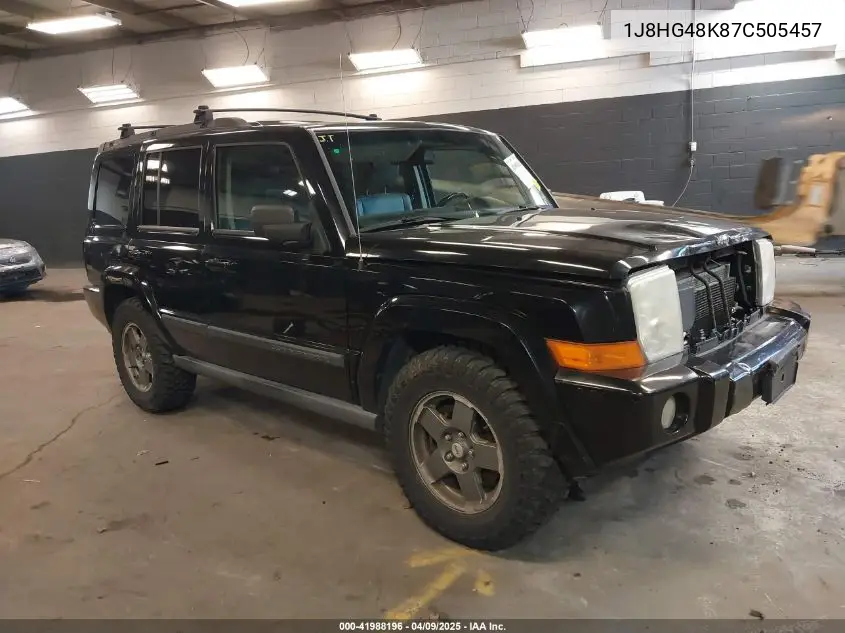 2007 Jeep Commander Sport VIN: 1J8HG48K87C505457 Lot: 41988196