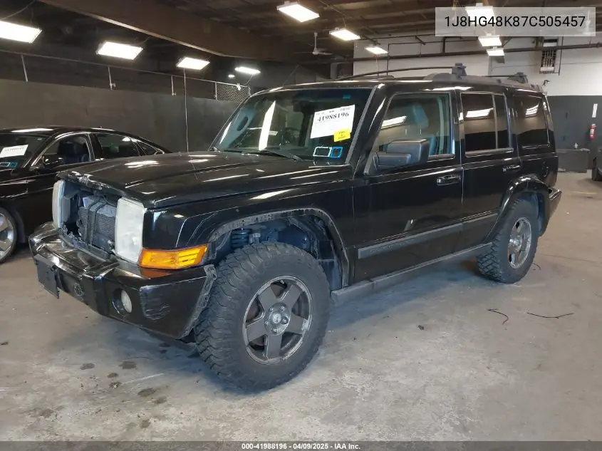 2007 Jeep Commander Sport VIN: 1J8HG48K87C505457 Lot: 41988196