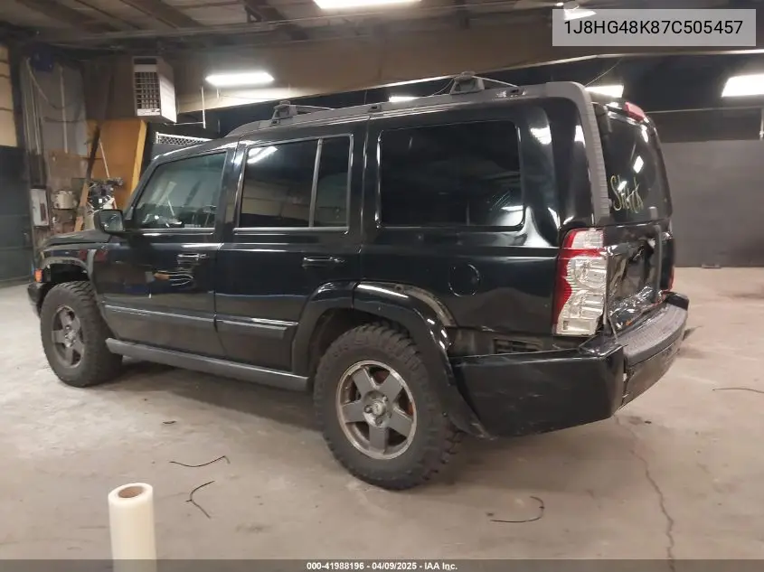 2007 Jeep Commander Sport VIN: 1J8HG48K87C505457 Lot: 41988196