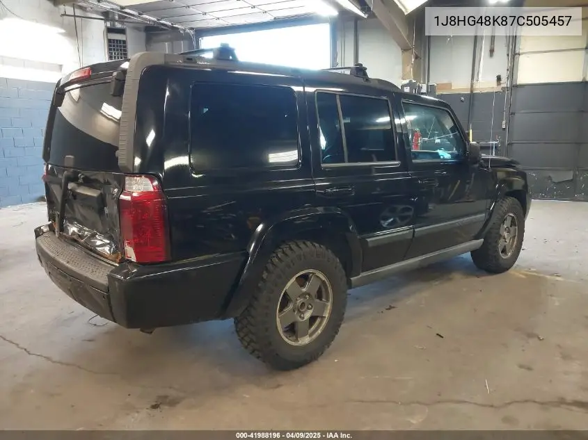 2007 Jeep Commander Sport VIN: 1J8HG48K87C505457 Lot: 41988196
