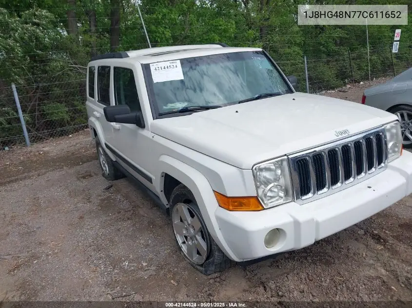 2007 Jeep Commander Sport VIN: 1J8HG48N77C611652 Lot: 42144524