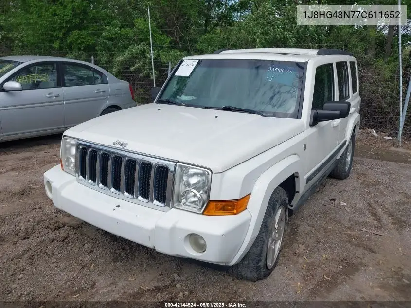 2007 Jeep Commander Sport VIN: 1J8HG48N77C611652 Lot: 42144524