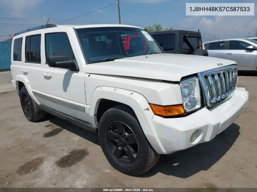 2007 Jeep Commander Sport VIN: 1J8HH48K57C587533 Lot: 42153689