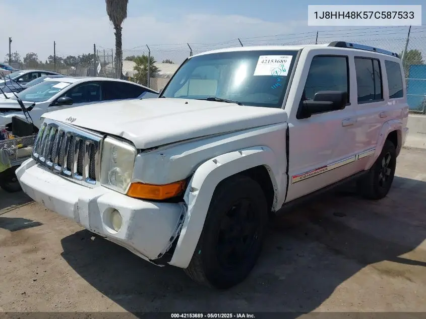 2007 Jeep Commander Sport VIN: 1J8HH48K57C587533 Lot: 42153689