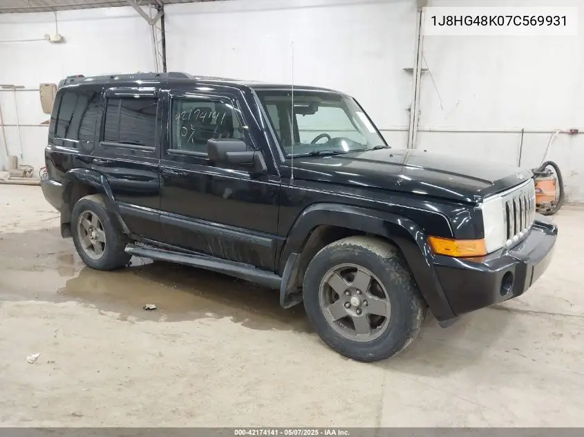 2007 Jeep Commander Sport VIN: 1J8HG48K07C569931 Lot: 42174141