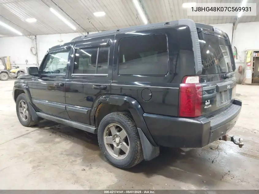 2007 Jeep Commander Sport VIN: 1J8HG48K07C569931 Lot: 42174141