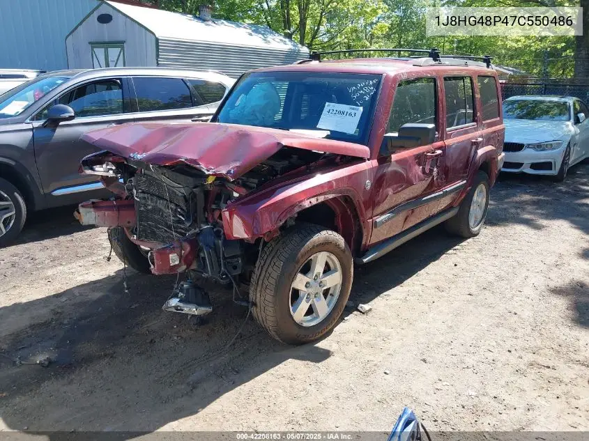 2007 Jeep Commander Sport VIN: 1J8HG48P47C550486 Lot: 42208163