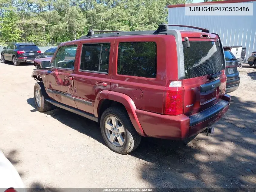 2007 Jeep Commander Sport VIN: 1J8HG48P47C550486 Lot: 42208163