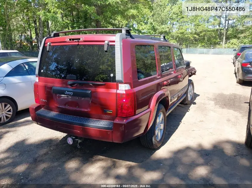 2007 Jeep Commander Sport VIN: 1J8HG48P47C550486 Lot: 42208163