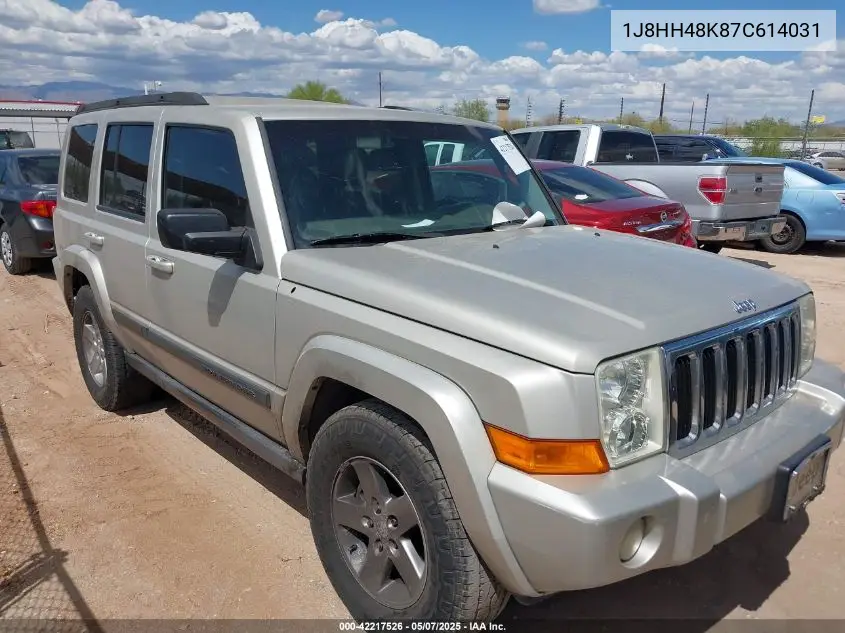 2007 Jeep Commander Sport VIN: 1J8HH48K87C614031 Lot: 42217526
