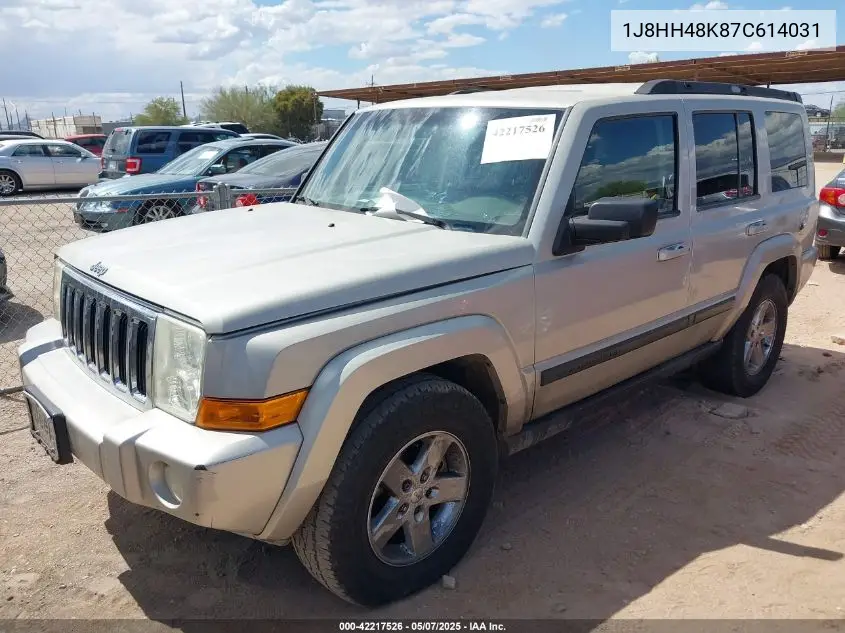 2007 Jeep Commander Sport VIN: 1J8HH48K87C614031 Lot: 42217526