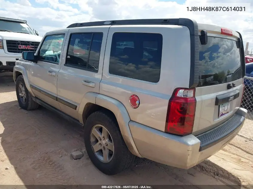 2007 Jeep Commander Sport VIN: 1J8HH48K87C614031 Lot: 42217526