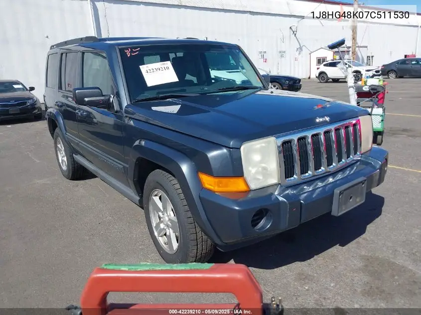 2007 Jeep Commander Sport VIN: 1J8HG48K07C511530 Lot: 42239210