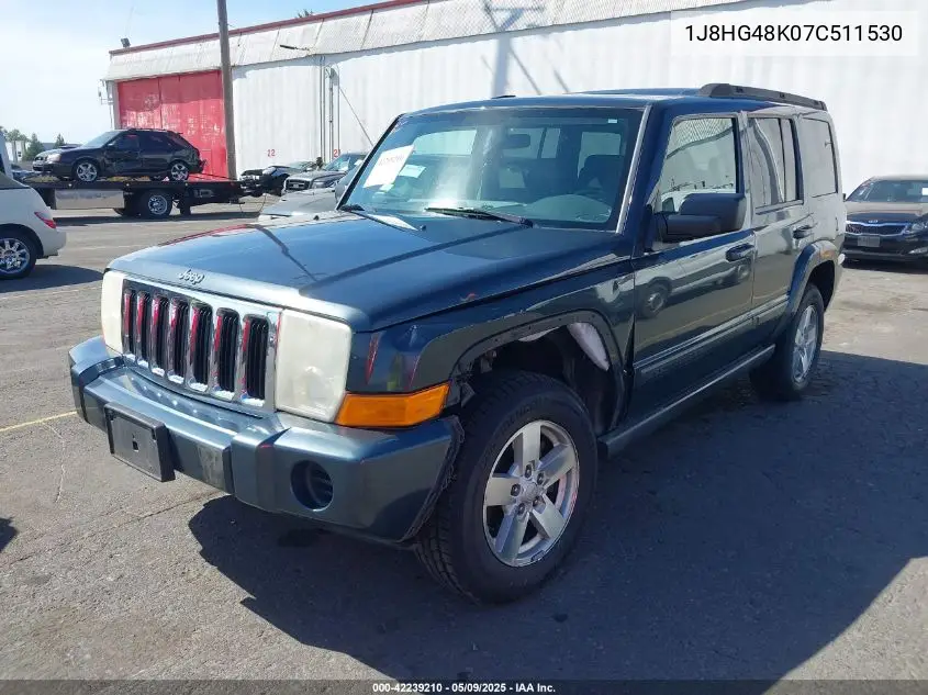 2007 Jeep Commander Sport VIN: 1J8HG48K07C511530 Lot: 42239210