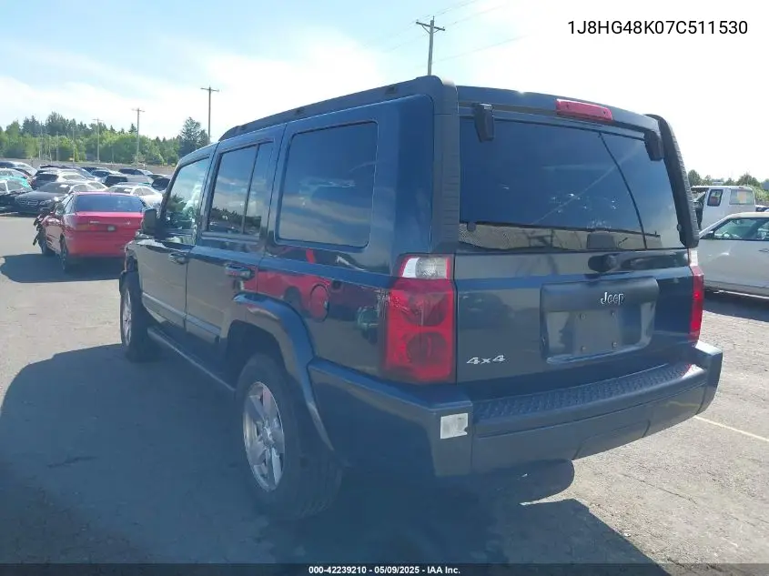 2007 Jeep Commander Sport VIN: 1J8HG48K07C511530 Lot: 42239210