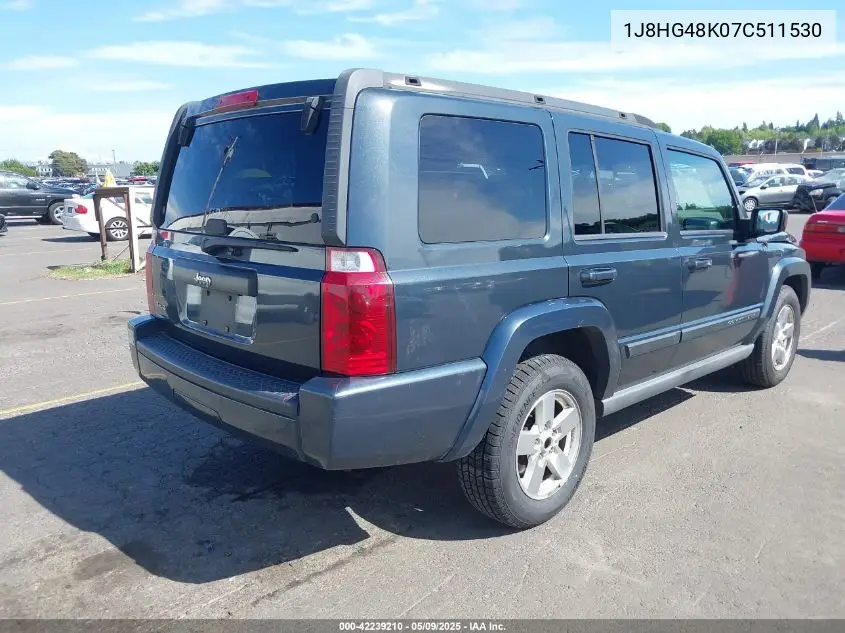 2007 Jeep Commander Sport VIN: 1J8HG48K07C511530 Lot: 42239210