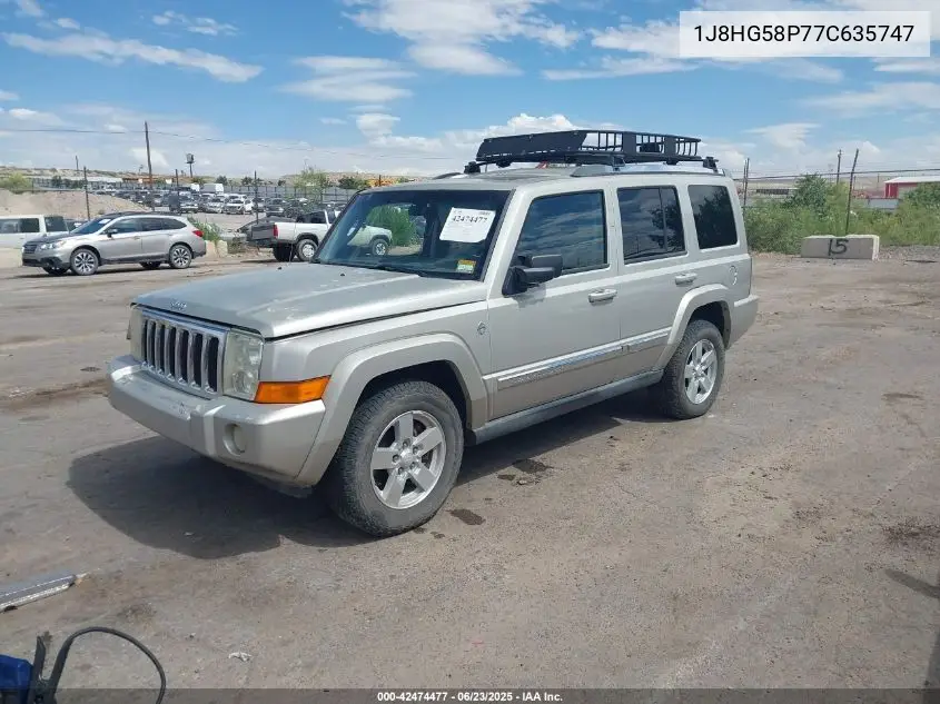 2007 Jeep Commander Limited VIN: 1J8HG58P77C635747 Lot: 42474477