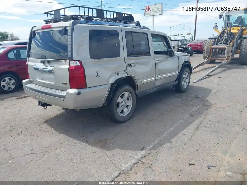2007 Jeep Commander Limited VIN: 1J8HG58P77C635747 Lot: 42474477