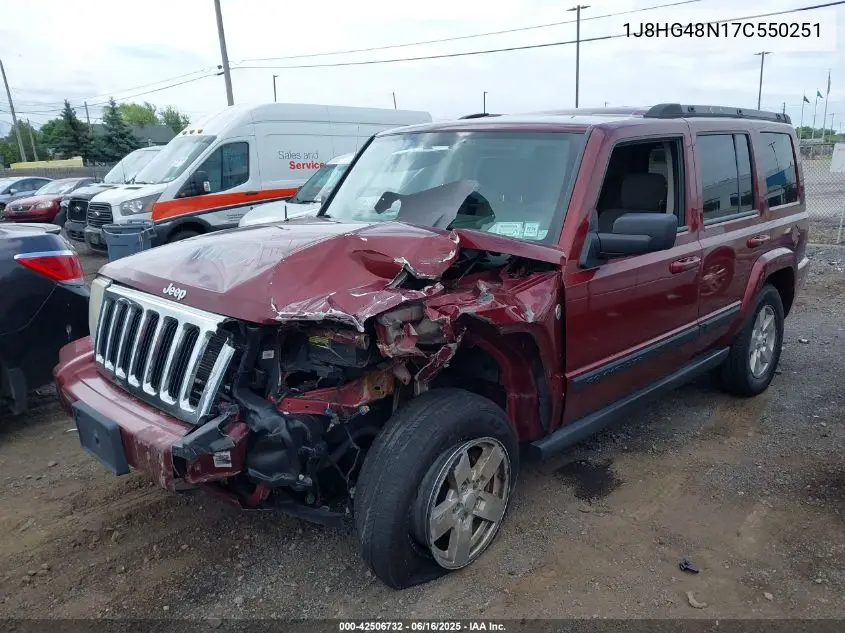 2007 Jeep Commander Sport VIN: 1J8HG48N17C550251 Lot: 42506732