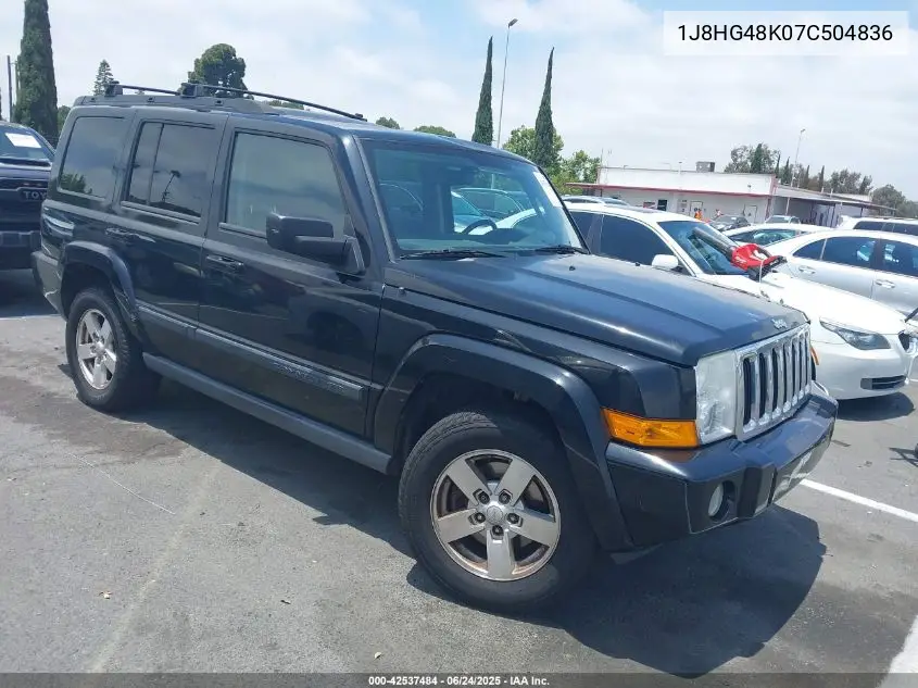 2007 Jeep Commander Sport VIN: 1J8HG48K07C504836 Lot: 42537484