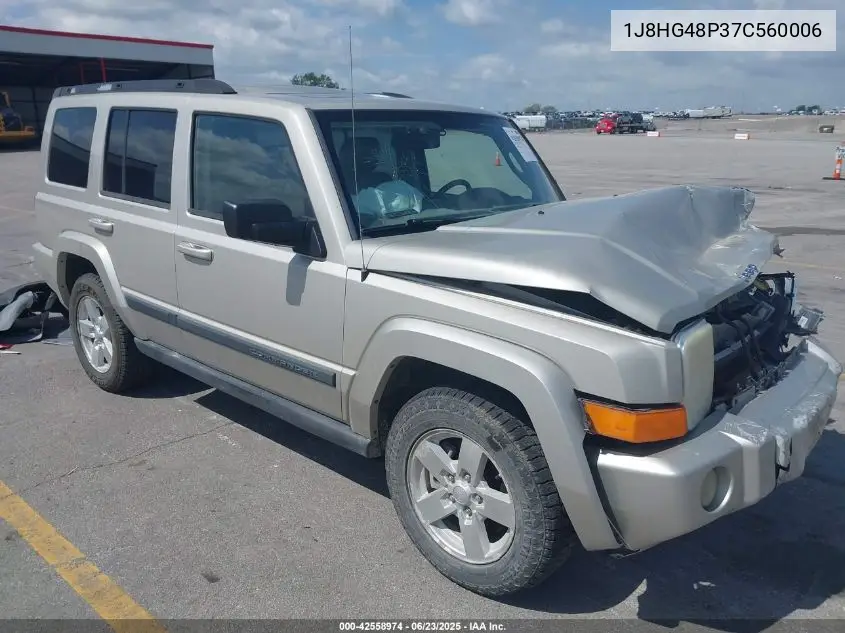 2007 Jeep Commander Sport VIN: 1J8HG48P37C560006 Lot: 42558974