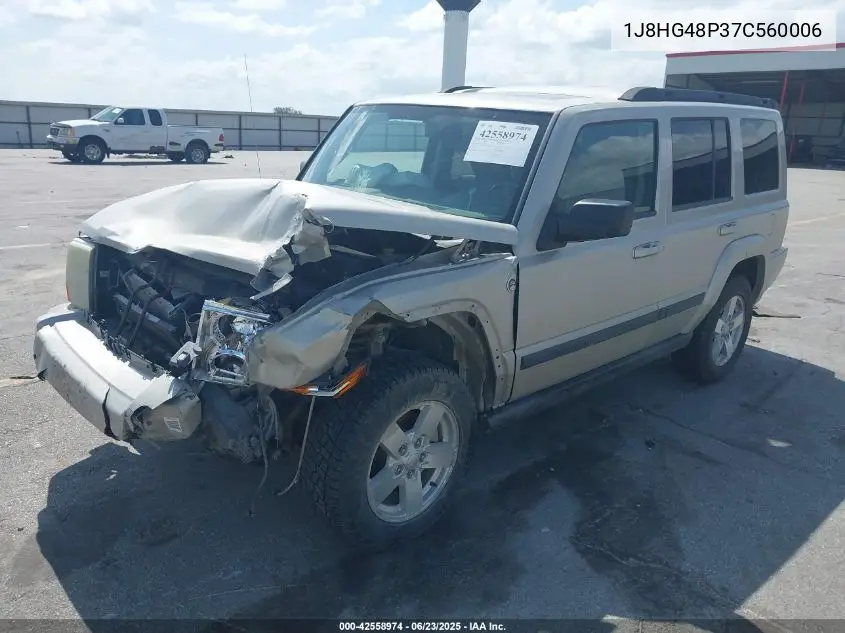 2007 Jeep Commander Sport VIN: 1J8HG48P37C560006 Lot: 42558974