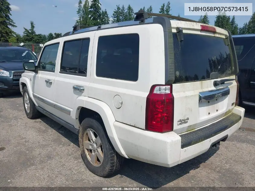 2007 Jeep Commander Limited VIN: 1J8HG58P07C573415 Lot: 42570026