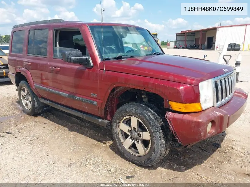 2007 Jeep Commander Sport VIN: 1J8HH48K07C699849 Lot: 42575178