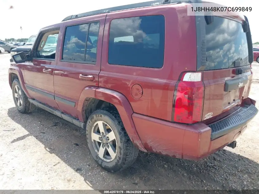 2007 Jeep Commander Sport VIN: 1J8HH48K07C699849 Lot: 42575178