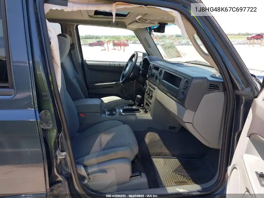 2007 Jeep Commander Sport VIN: 1J8HG48K67C697722 Lot: 42598292