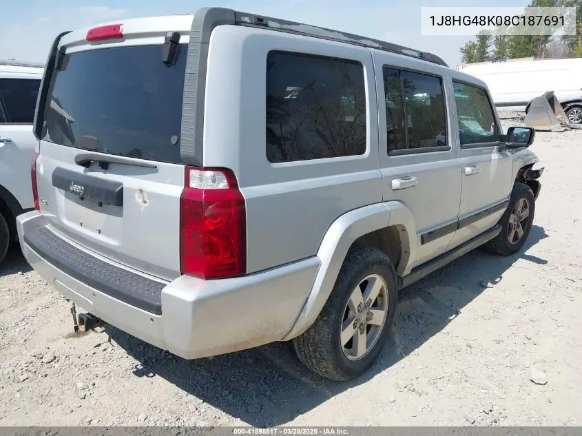 2008 Jeep Commander Sport VIN: 1J8HG48K08C187691 Lot: 41898517