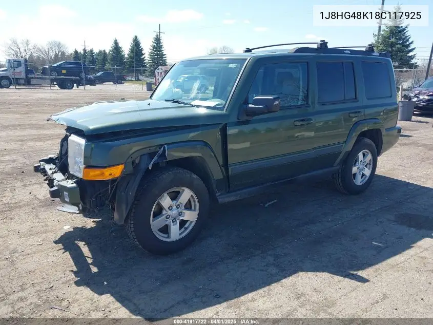 2008 Jeep Commander Sport VIN: 1J8HG48K18C117925 Lot: 41917722