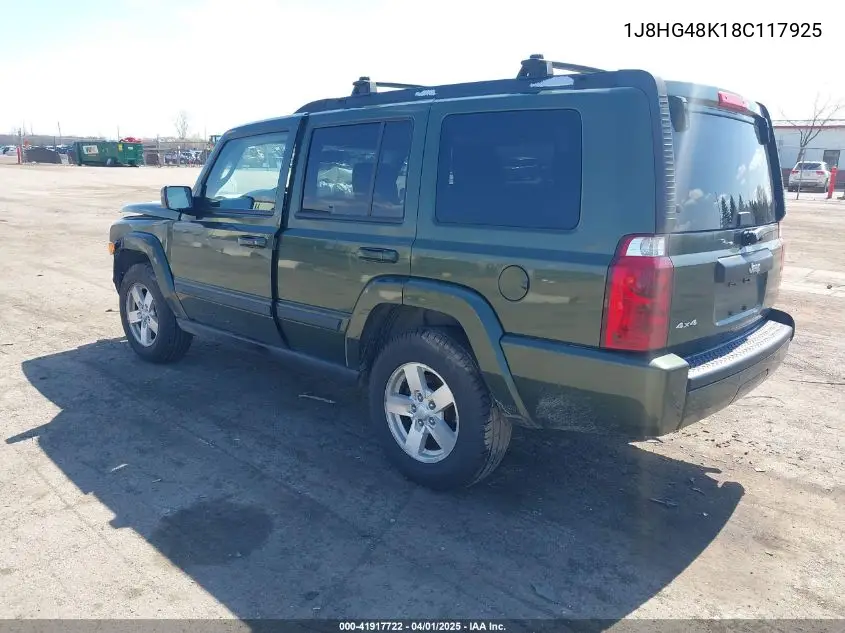 2008 Jeep Commander Sport VIN: 1J8HG48K18C117925 Lot: 41917722