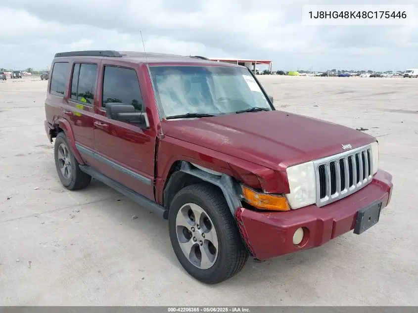 2008 Jeep Commander Sport VIN: 1J8HG48K48C175446 Lot: 42206365