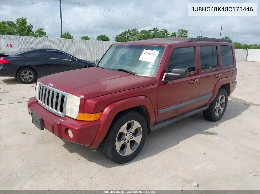 2008 Jeep Commander Sport VIN: 1J8HG48K48C175446 Lot: 42206365