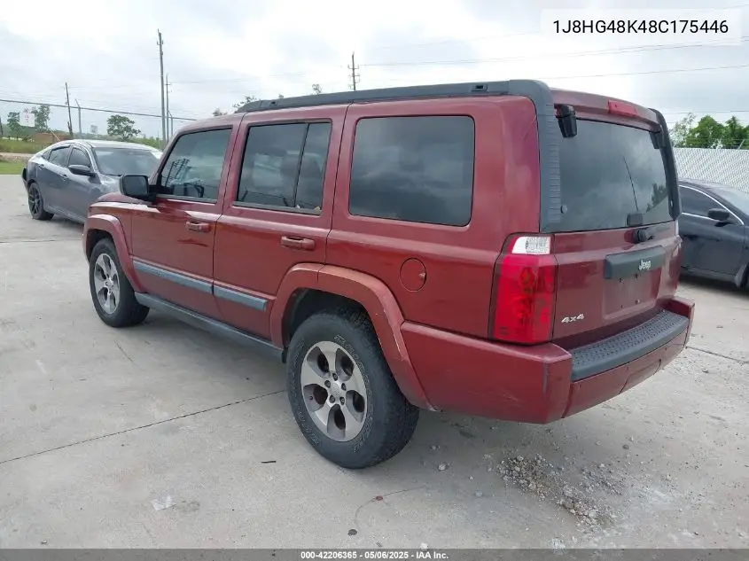 2008 Jeep Commander Sport VIN: 1J8HG48K48C175446 Lot: 42206365