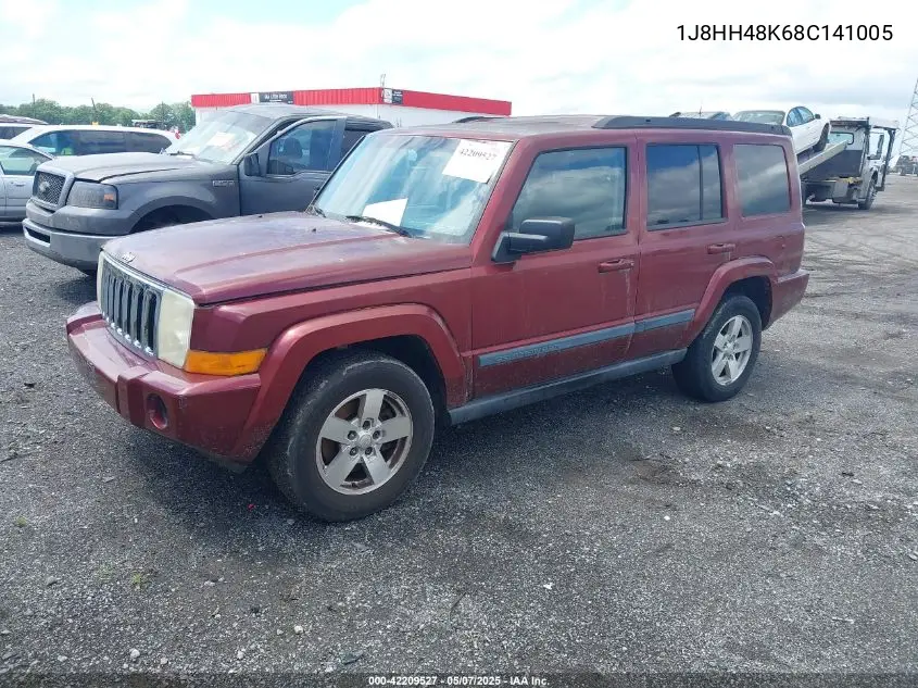 2008 Jeep Commander Sport VIN: 1J8HH48K68C141005 Lot: 42209527