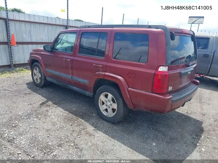 2008 Jeep Commander Sport VIN: 1J8HH48K68C141005 Lot: 42209527