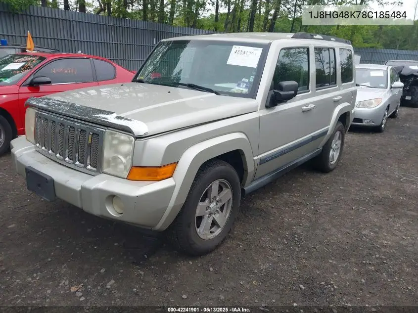 2008 Jeep Commander Sport VIN: 1J8HG48K78C185484 Lot: 42241901