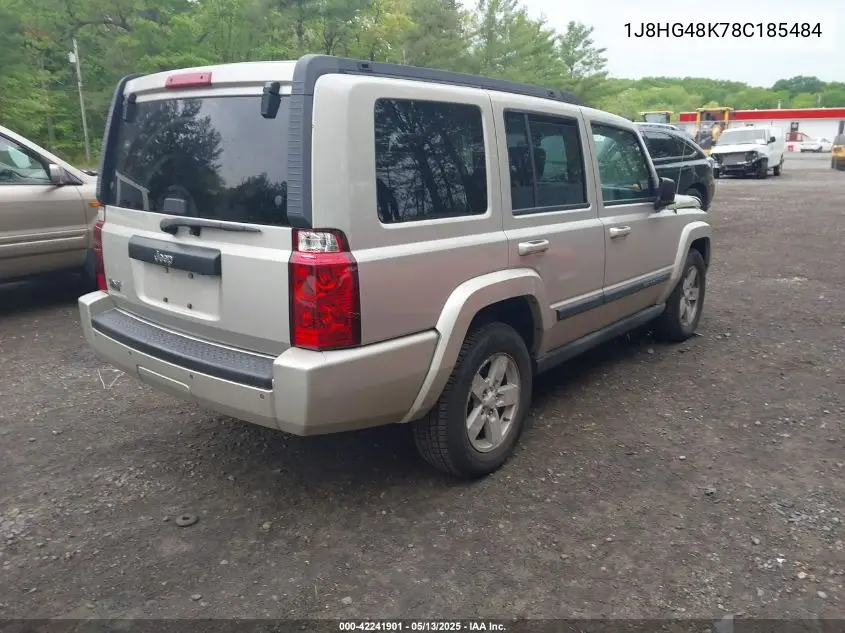 2008 Jeep Commander Sport VIN: 1J8HG48K78C185484 Lot: 42241901