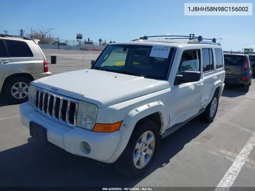 2008 Jeep Commander Limited VIN: 1J8HH58N98C156002 Lot: 42262054