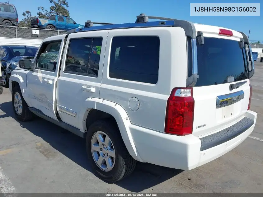 2008 Jeep Commander Limited VIN: 1J8HH58N98C156002 Lot: 42262054