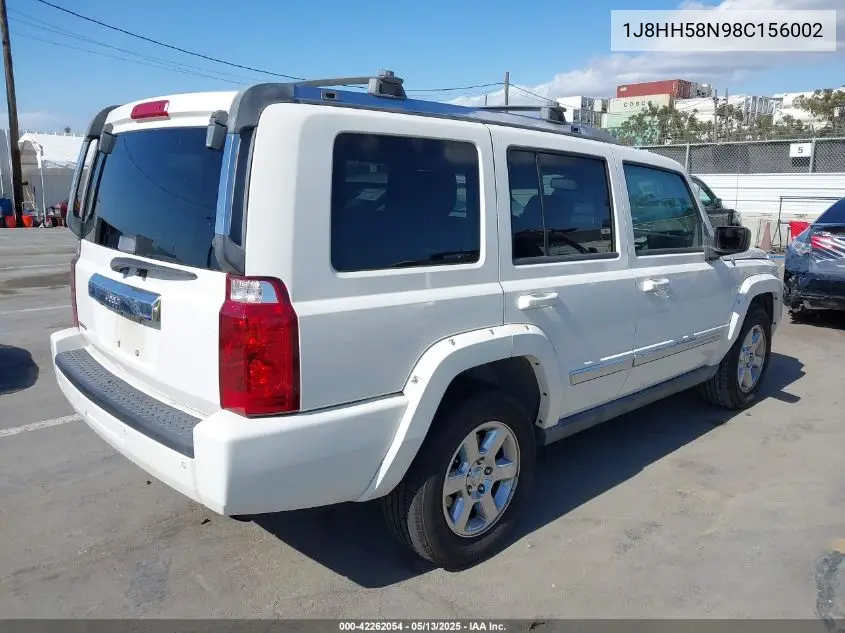 2008 Jeep Commander Limited VIN: 1J8HH58N98C156002 Lot: 42262054