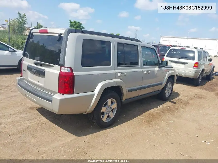 2008 Jeep Commander Sport VIN: 1J8HH48K08C152999 Lot: 42532088