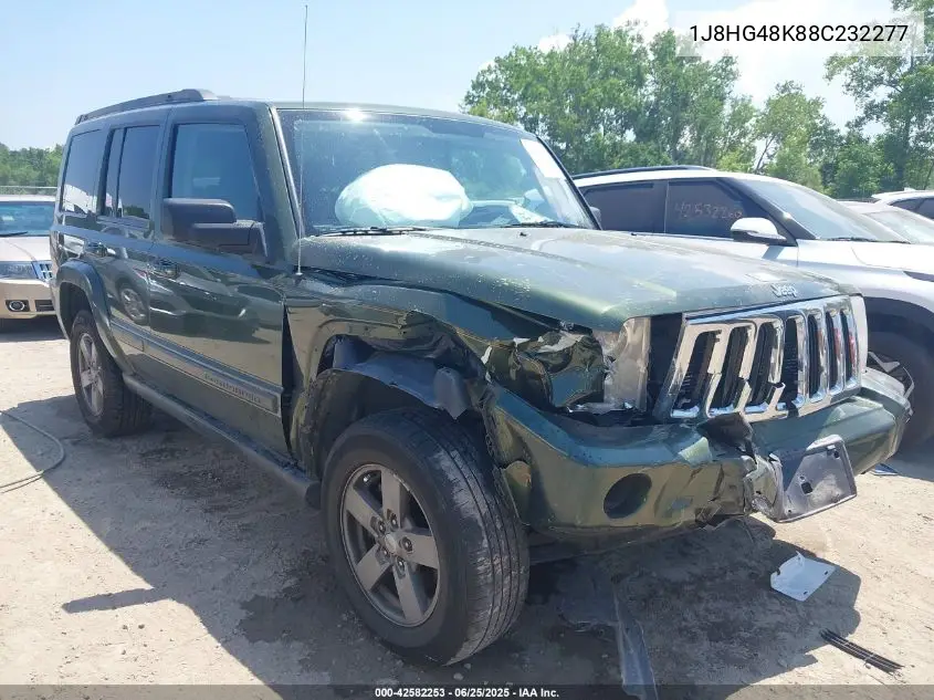 2008 Jeep Commander Sport VIN: 1J8HG48K88C232277 Lot: 42582253