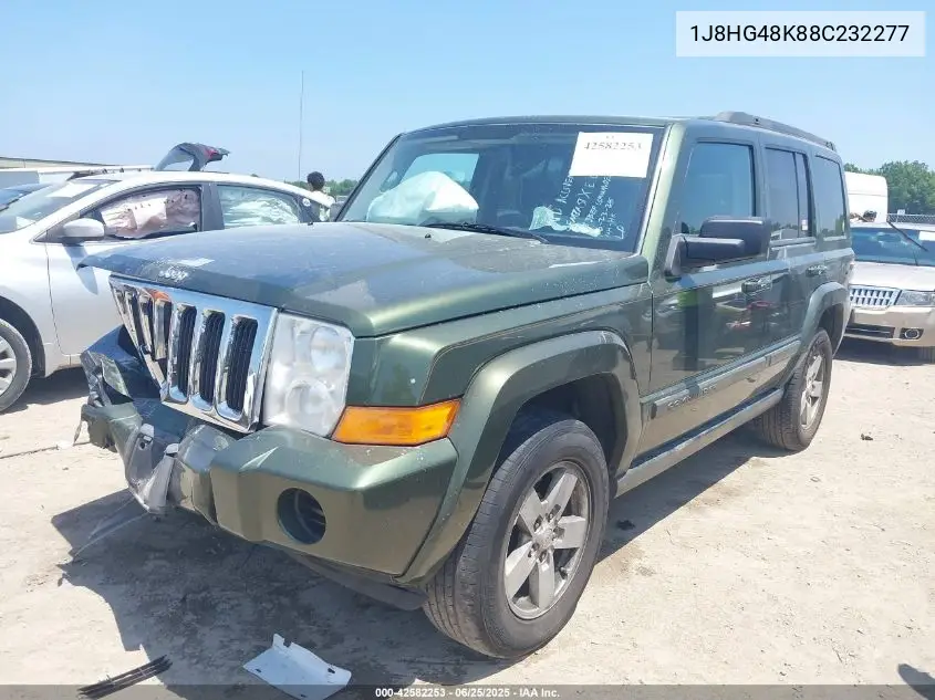 2008 Jeep Commander Sport VIN: 1J8HG48K88C232277 Lot: 42582253