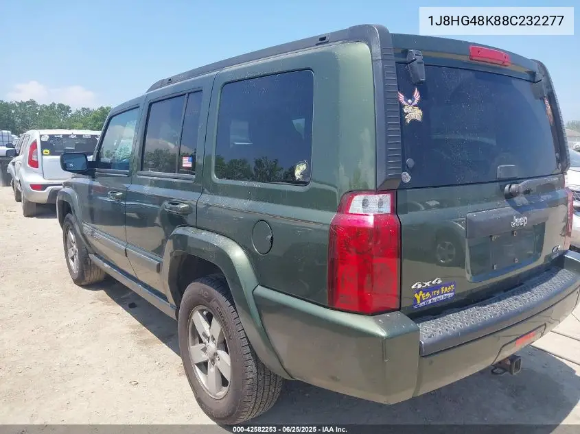 2008 Jeep Commander Sport VIN: 1J8HG48K88C232277 Lot: 42582253