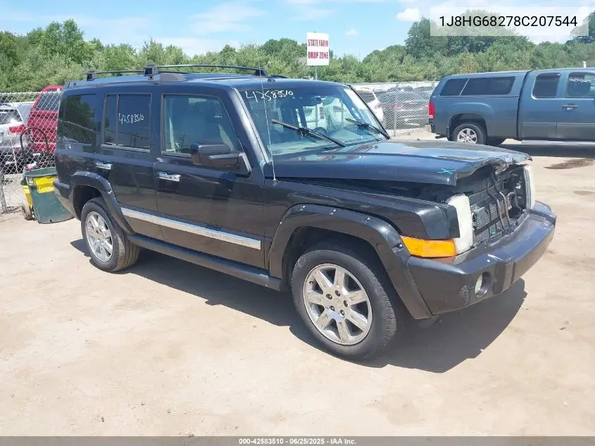 2008 Jeep Commander Overland VIN: 1J8HG68278C207544 Lot: 42583510