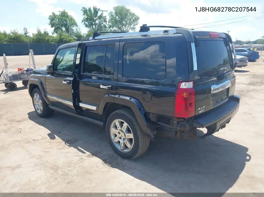 2008 Jeep Commander Overland VIN: 1J8HG68278C207544 Lot: 42583510
