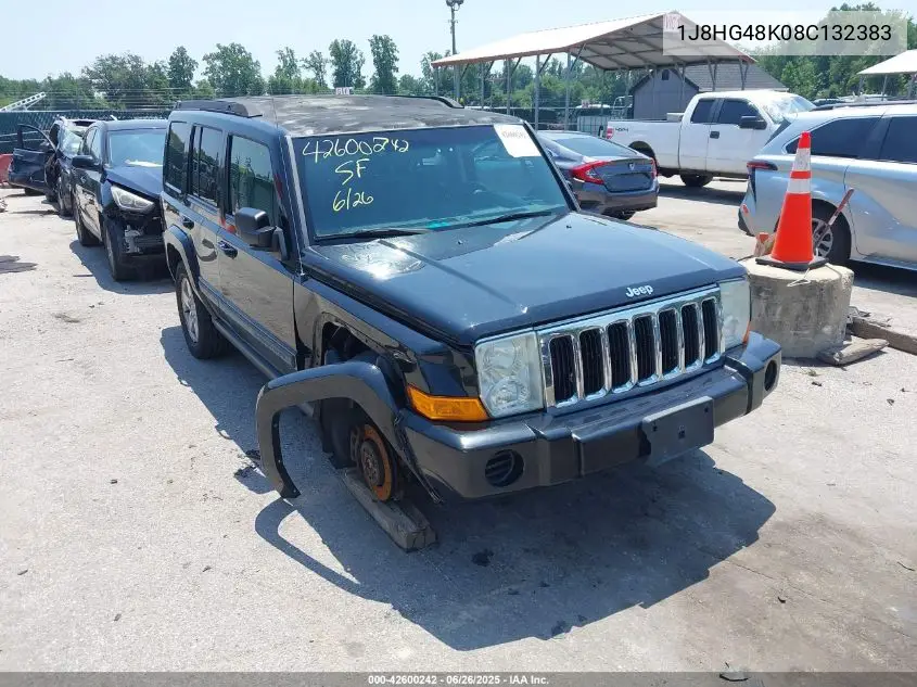 2008 Jeep Commander Sport VIN: 1J8HG48K08C132383 Lot: 42600242